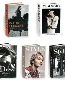 5pcs Fashion Fake Books Decoration Storage Box Luxury Simulation Books Nordic Modern Home Study Living Room Coffee Table Decor