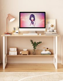 Computer desk Desktop house Simple desk bedroom desk desk Student home study desk,Home Office Computer Desk with Bookshelf, Wood Computer Desk with Storage Shelves Modern Laptop Table Stu