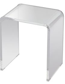 VEVOR Acrylic End Table, C-Shaped Lucite Side Table, Clear Acrylic Side Table for Drink, Food, Snack used in Living Room, Bedroom, and Study
